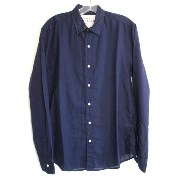 Frank & Eileen Finbar Blue Checkered Button Down Long Sleeve Shirt Size S NWOT - Picture 1 of 7